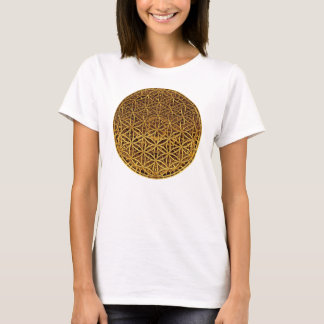 T-shirt Fleur de la vie / Blume des Lebens - médaille d'or
