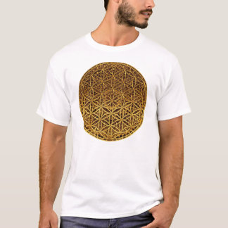 T-shirt Fleur de la vie / Blume des Lebens - médaille d'or