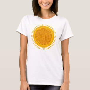 T-shirt Fleur de la vie - ensoleillé jaune