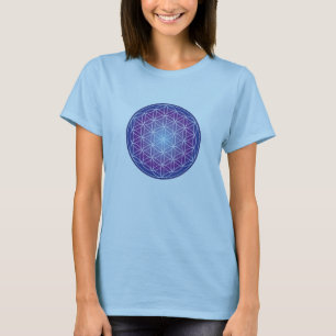 T-shirt Fleur de la vie - magenta