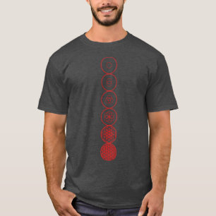 T-shirt Fleur de l'évolution de la vie Géométrie sacrée Ro