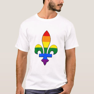 T-Shirt fleur-de-lis fierté LGBT