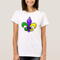 Fleur de lis Or vert violet