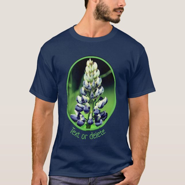 T-shirt Fleur de lupine pourpre à un seul Wild Personnalis (Devant)