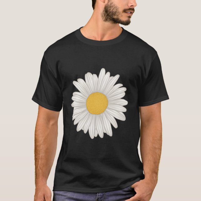 T-shirt Fleur de marguerite blanche Gerbera (Devant)