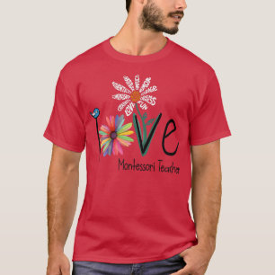 T-shirt Fleur de marguerite Montessori Enseignante