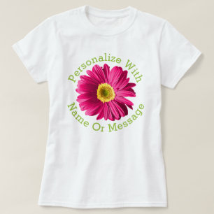 T-shirt Fleur de marguerite rose Fuchsia