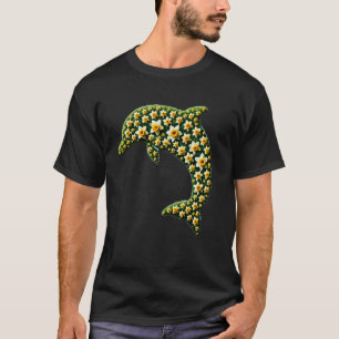 T-shirt Fleur de narcisse dauphin jardinage floral