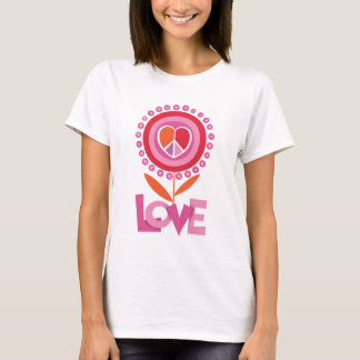 T-shirt Fleur de paix et d'AMOUR