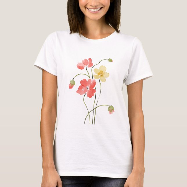 T-shirt fleur de pavot (Devant)