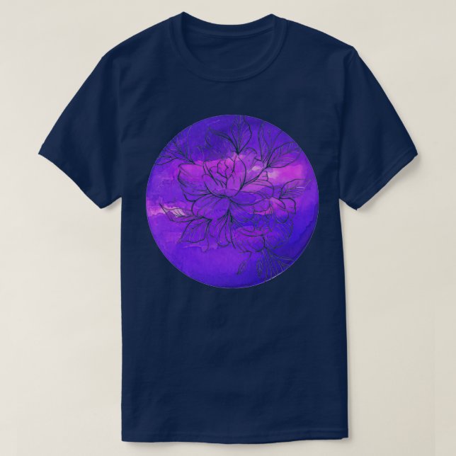 T-shirt Fleur de pivoine blanche (Design devant)