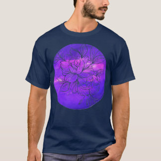T-shirt Fleur de pivoine blanche