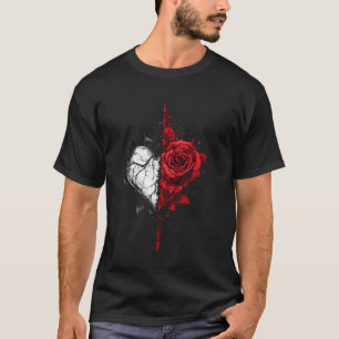 T-shirt Fleur de rose rouge botaniste jardin jardinage fle
