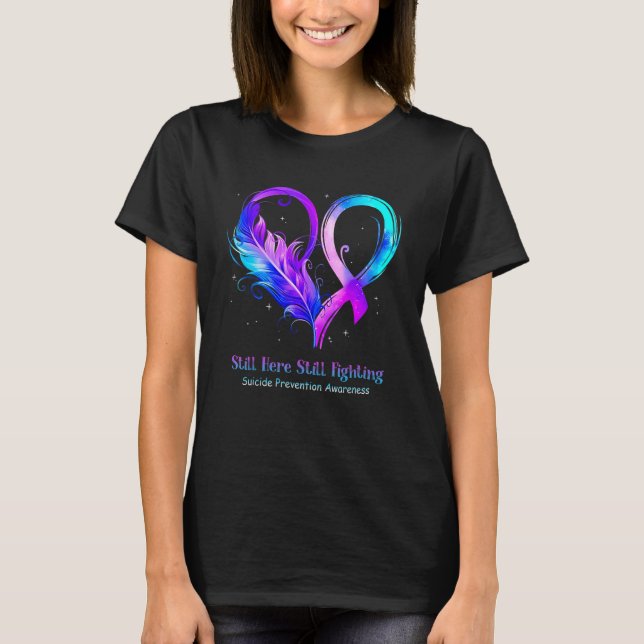 T-shirt Fleur de sensibilisation à la prévention du suicid (Devant)