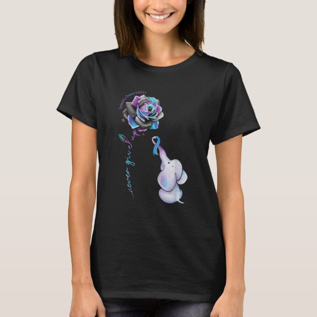 T-shirt Fleur de sensibilisation à la prévention du suicid (Devant)
