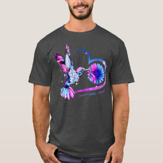 T-shirt Fleur de soleil pourpre bleu Ribbon Emanuel S