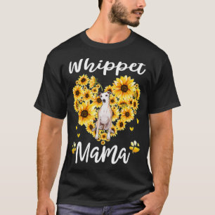T-shirt Fleur de soleil Whippet Mama Cadeaux Amoureux de l