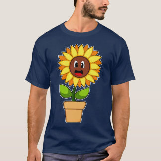 T-shirt Fleur de tournesol en pot plante