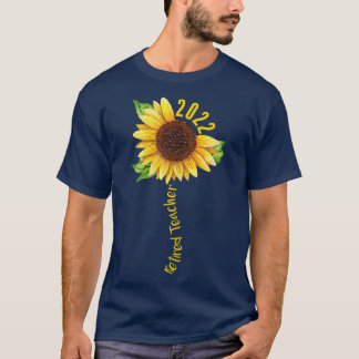 T-shirt Fleur de tournesol Retraitée Enseignant Retraité 2