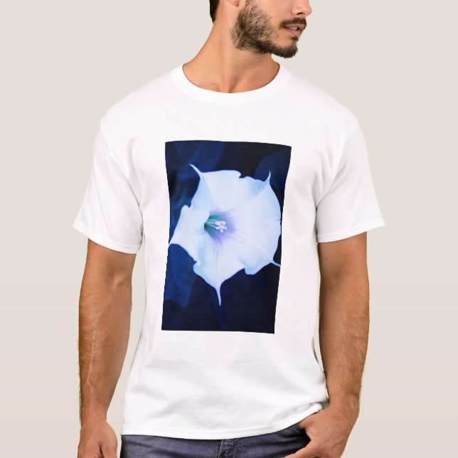 T-shirt fleur de trompette blanche d'ange (Devant)