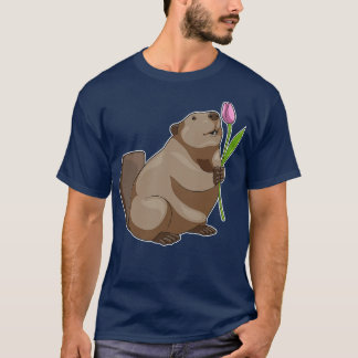 T-shirt Fleur de Tulipe de castor