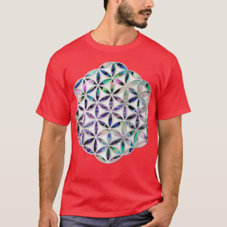 T-shirt Fleur de vie Coquille d'ormeau sur perle