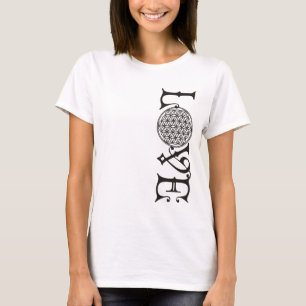 T-shirt Fleur de vie - LOVE lettrage tatouage noir