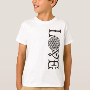 T-shirt Fleur de vie - LOVE lettrage tatouage noir