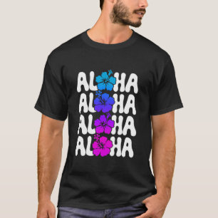 T-shirt Fleur d'Hibiscus Tropical Hawaïen Aloha