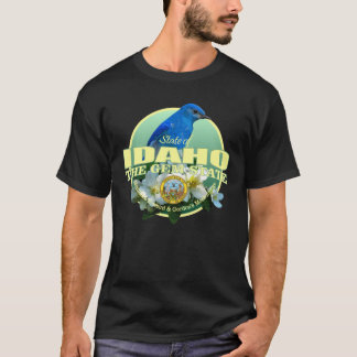 T-shirt fleur d'oiseau de l'État de l'Idaho démesurée