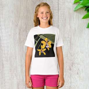 T-shirt Fleur d'orchidée jaune Botanique Tropicale