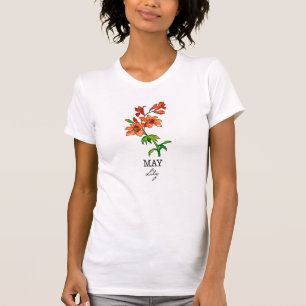 T-shirt Fleur du mois de naissance May Lily