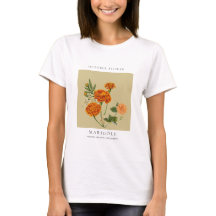 T-Shirt Fleur du Mois de Naissance Octobre
