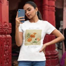T-Shirt Fleur du Mois de Naissance Octobre