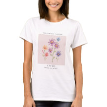 T-Shirt Fleur du Mois de Naissance Septembre