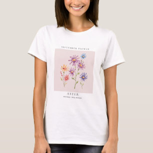 T-Shirt Fleur du Mois de Naissance Septembre