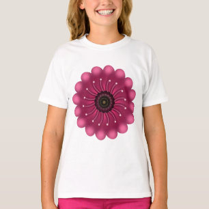 T-shirt Fleur Fantastique Rose Luminescente   Fleur Floral