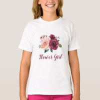 Fleur Fille Blush rose Bourgogne Rose Floral