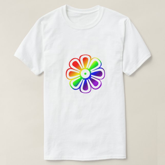 T-shirt Fleur Gay pride arc-en-ciel GLBTQ Design (Design devant)