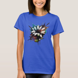 T-shirt Fleur Graffiti