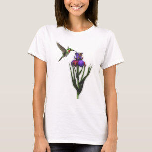 T-shirt Fleur Iris de colibris