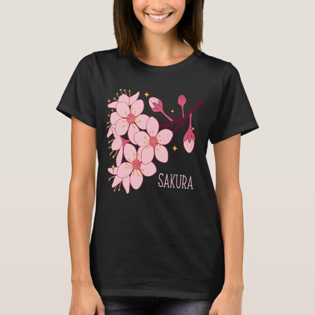 T-shirt Fleur japonaise de fleurs de cerisier Sakura Tree  (Devant)