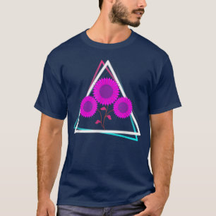 T-shirt Fleur Jaune Retro 90s Art Vaporwave Hippie Sunfl