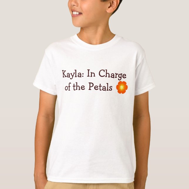 T-shirt fleur, Kayla : Responsable des pétales (Devant)