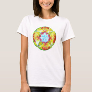 T-shirt Fleur, L'art du mandala de paix