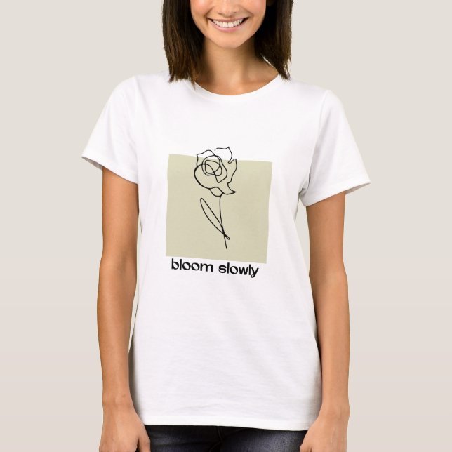 T-shirt Fleur lentement (Devant)