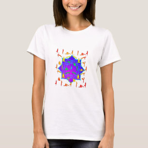 T-shirt Fleur Lotus Avec Poireaux De Yoga