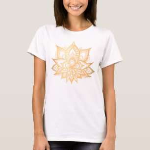 T-shirt Fleur Lotus Or