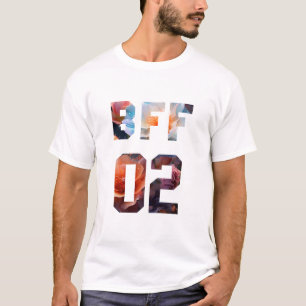 T-shirt Fleur Meilleurs amis pour 3 - BFF 02