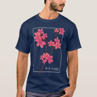 T-shirt Fleur mignonne rose Fleur de cerisier japonaise Sa